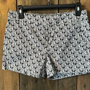 Banana Republic bicycle print shorts, black and white